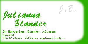 julianna blander business card